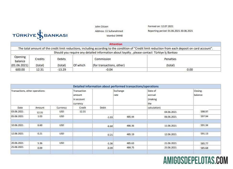 Turkey Bankasi Excel Pdf modelo